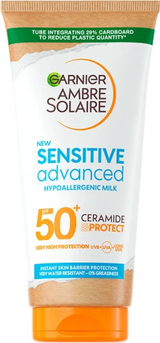 Mleko za telo in obraz, Garnier Ambre Solaire Sensitive Advanced Hypoallergenic SPF 50+, 175 ml