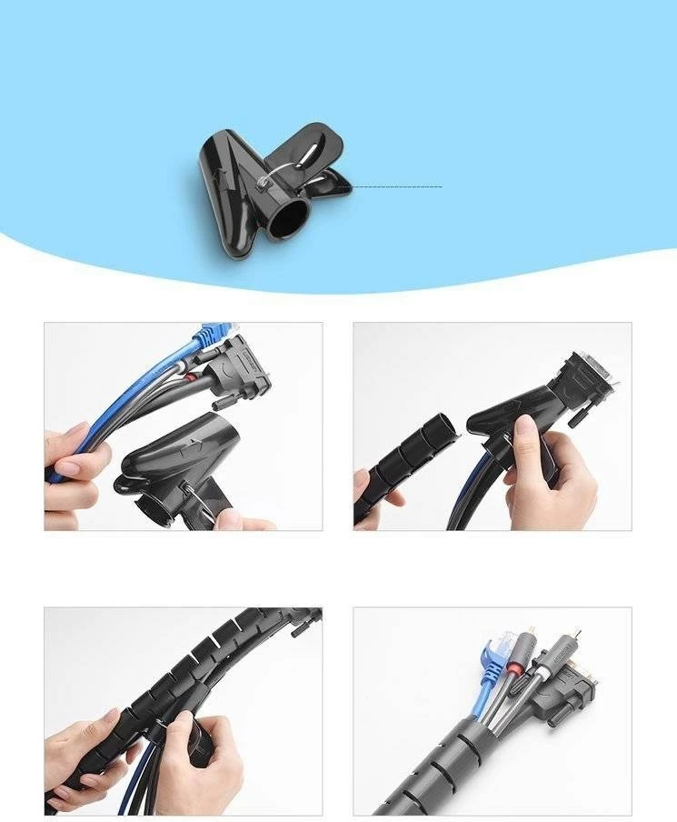 Ovitek za kable UGREEN LP121, 1,5 m, 25 mm, črn