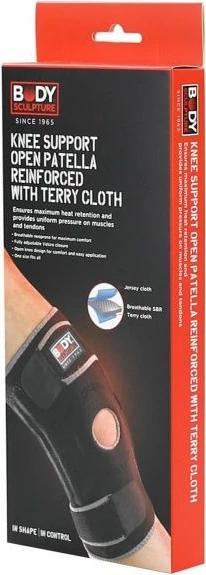 Podpora za koleno Body Sculpture BNS 7205E, črna, za moške in ženske