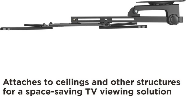 Stropni nosilec za TV Equip 650375, 23–55-palčni, nerjaveče jeklo, črn