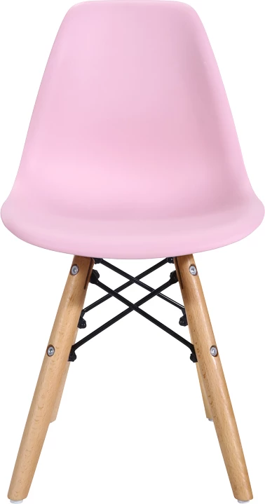 Otroški stol, PP roza, naravni bukev, Julita, 35x31x57,5 cm, komplet 4 kosov