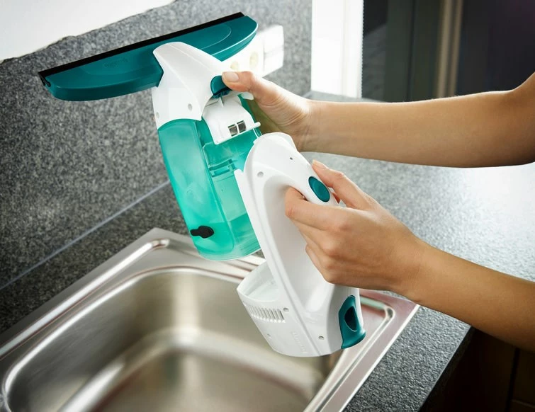 Električni čistilec za okna Leifheit 51003, bel/moder