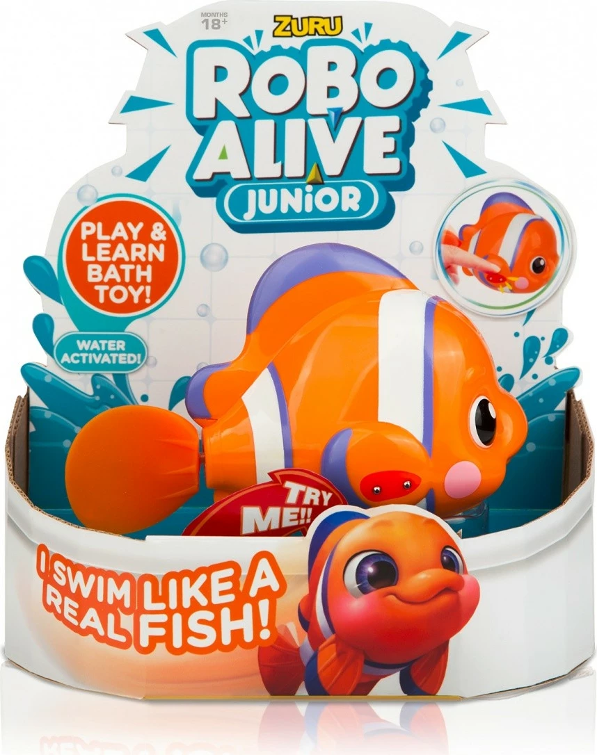 Interaktivne kopalne igrače, ZURU Robo Alive Junior set, 12 kosov, z baterijami, mešane barve