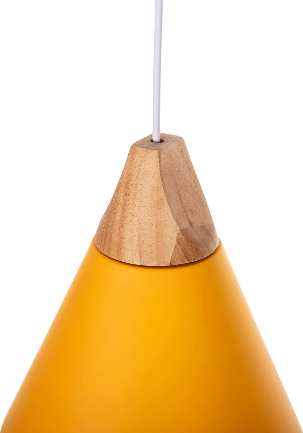 Stropna viseča svetilka FH4151 rumena kovinska kapa Φ21,5x115H cm