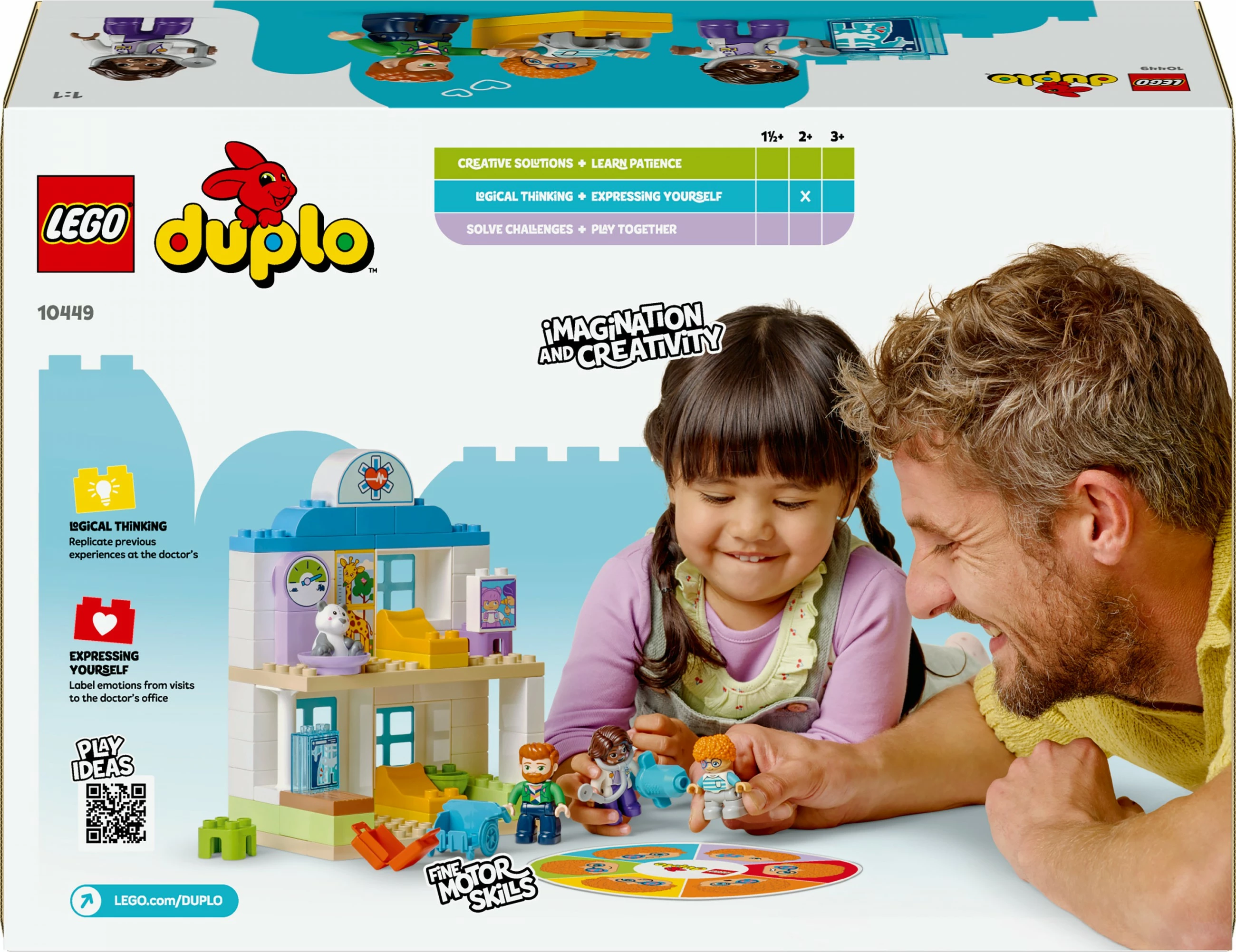 Gradbeni set LEGO DUPLO "Prvi obisk pri zdravniku" 10449, 65 delov, večbarven