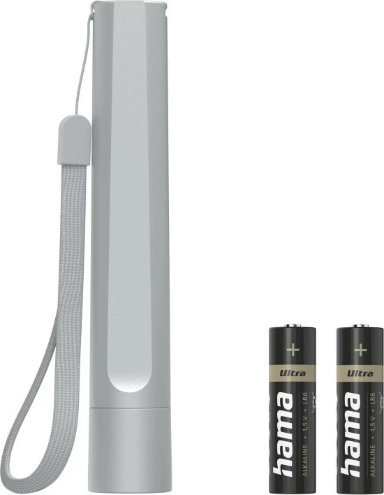 Ročna svetilka, 120 lm, 50 m, 3 načini Hama FL100, srebrna