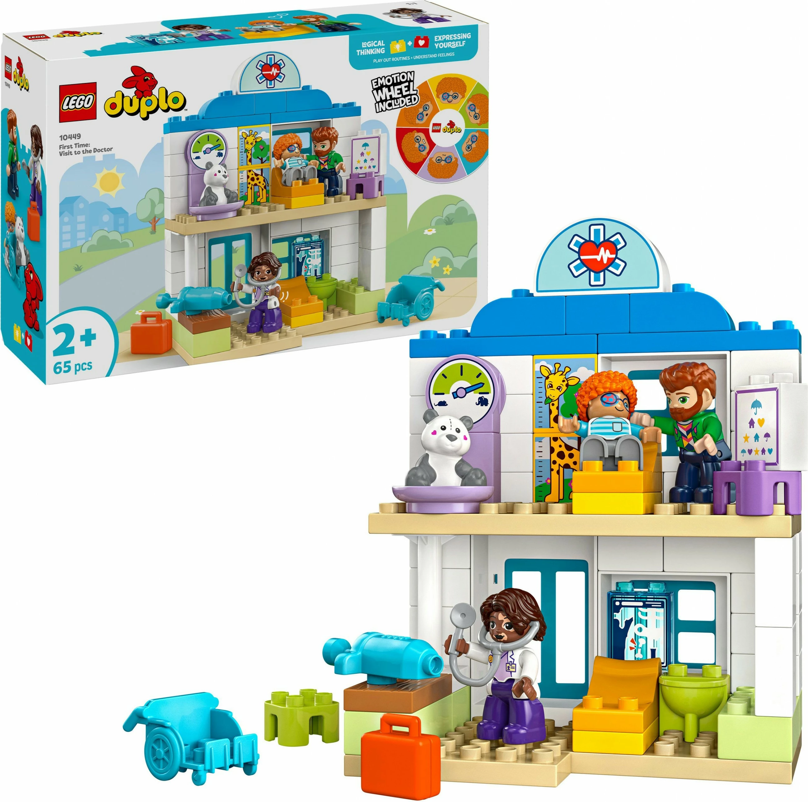 Gradbeni set LEGO DUPLO "Prvi obisk pri zdravniku" 10449, 65 delov, večbarven