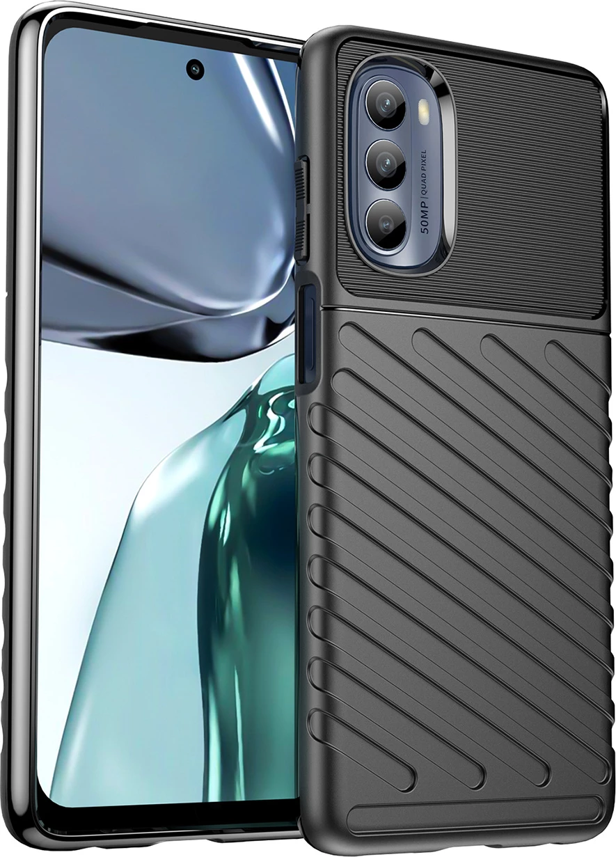 Zaščitni ovitek Hurtel Thunder za Motorola Moto G62 5G, TPU, črn