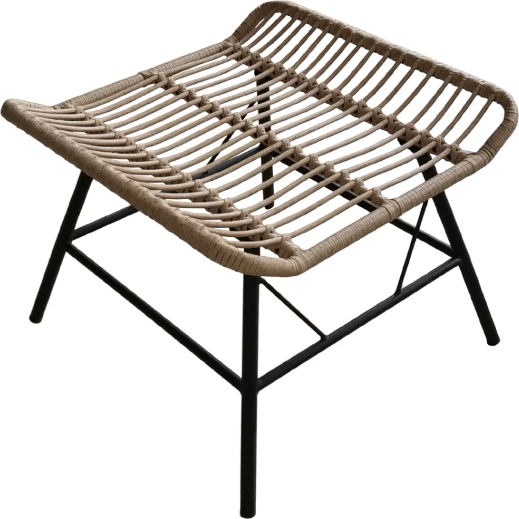 Stolek Butterfly, naraven-črn, 58x59x47,5 cm