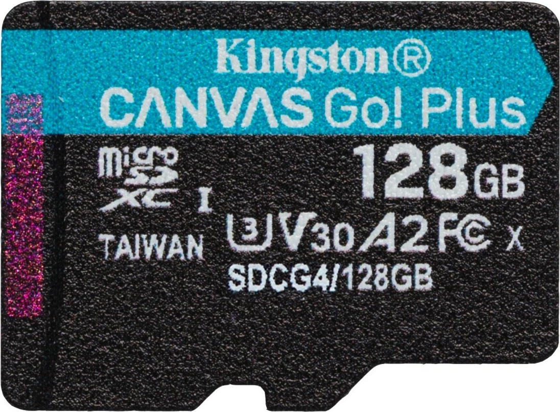 Spominska kartica microSD 128GB z SD adapterjem, Kingston Canvas Go! Plus