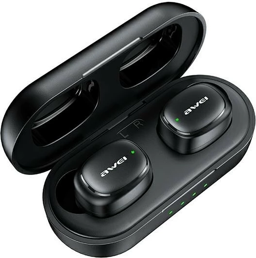 Brezžične slušalke AWEI T13 Pro TWS, Bluetooth 5.1, z mikrofonom, črne