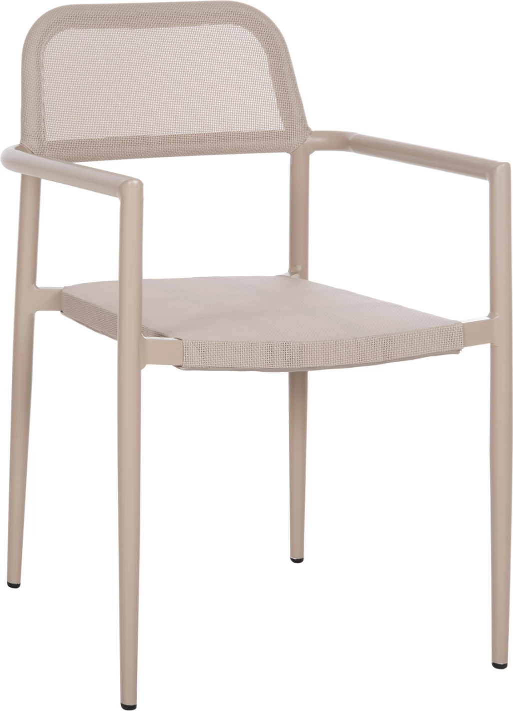 Aluminijasti naslanjač RONNY FH5998.03 s šampanjskim okvirjem in tekstilenom 53x51x80H cm