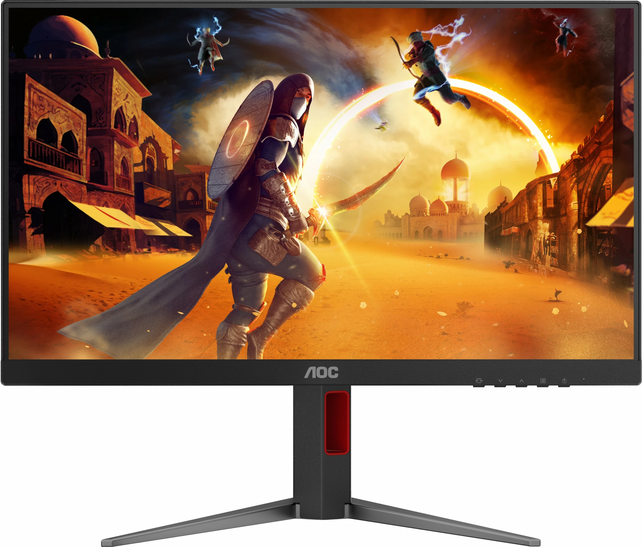 Gaming monitor 23,8" 200 Hz Fast IPS, HDR10, črno/rdeč — AOC 24G4HA
