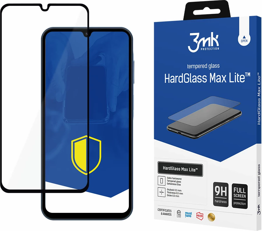 Zaščitno steklo 3mk HardGlass Max Lite za Samsung Galaxy A15 5G, črn