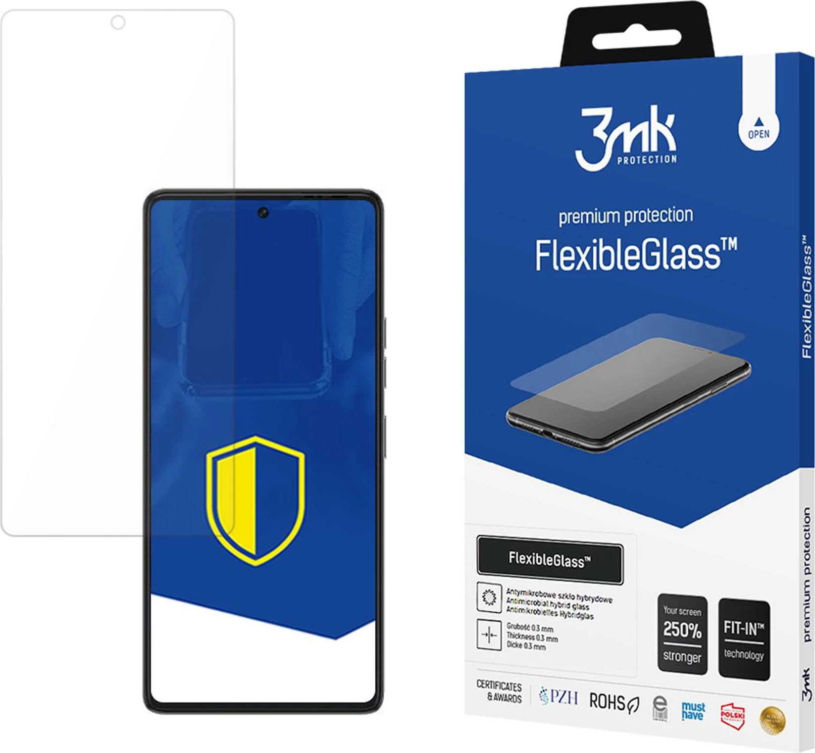 Zaščitno hibridno steklo FlexibleGlass 3mk za Tecno POVA 6 Pro, ovitek za zaslon