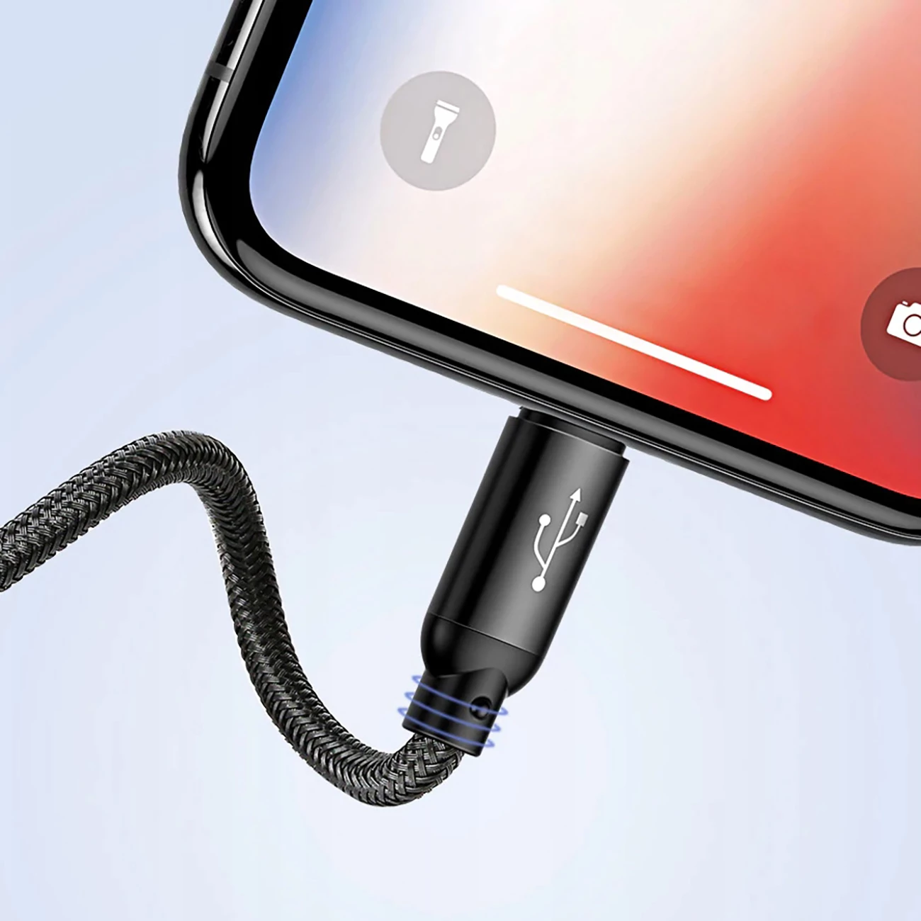 Kabel 3-v-1 v treh osnovnih barvah, Baseus Three Primary Colors CAMLT-BSY01, 1,2 m, USB-A na micro USB/Lightning/USB-C, črn/rdeč/moder