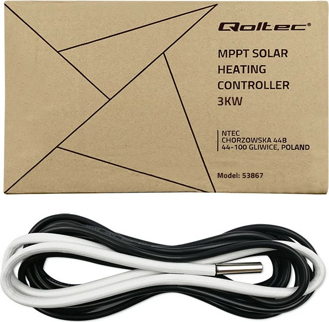 Solarni inverter Qoltec 53867, 3 kW/4 kW, MPPT, BYPASS, LCD, Wi‑Fi, bel