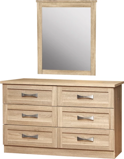 Toaletna miza s 6 predali Sonama 120x40 & Ogledala 72x90 FH10171.02