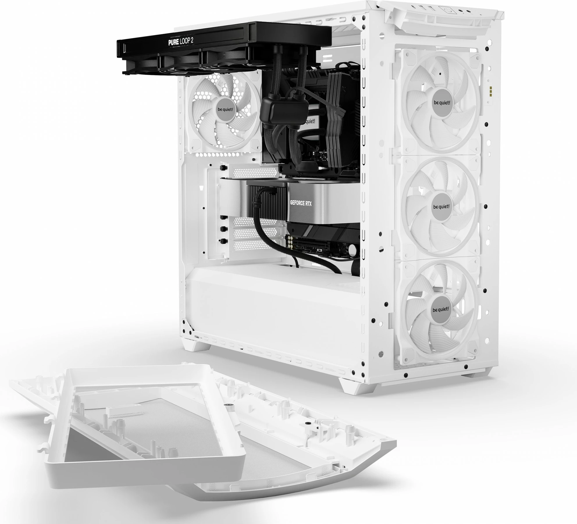 Ohišje Shadow Base 800 FX White be quiet!, Midi Tower, ATX, EATX, micro ATX, Mini-ITX, belo