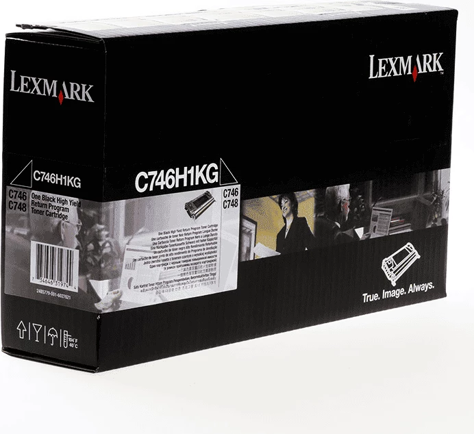 Toner z visokim izkoristkom 12.000 strani, črn Lexmark C746H1KG