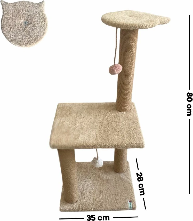 Praskalna deska za mačke Tina 2, bež