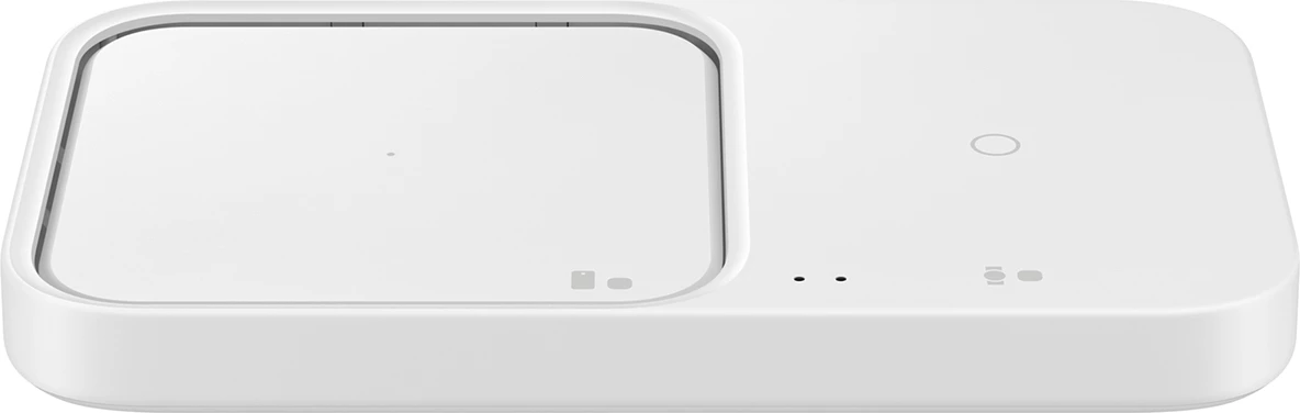 Brezžični polnilec Duo, Samsung Wireless Charger Duo EP-P5400TWEGEU, 15 W, z USB-C kablom, bel, komplet