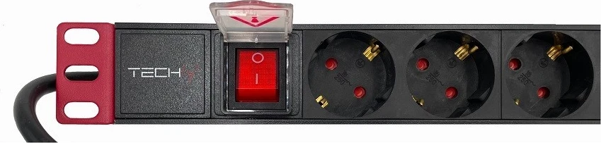 Kabelska podaljšek, 8 vtičnic, 2 m, črn Techly 365733