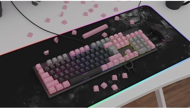 Kapice tipk za osebno tipkovnico Genesis Lead 300, rožnata