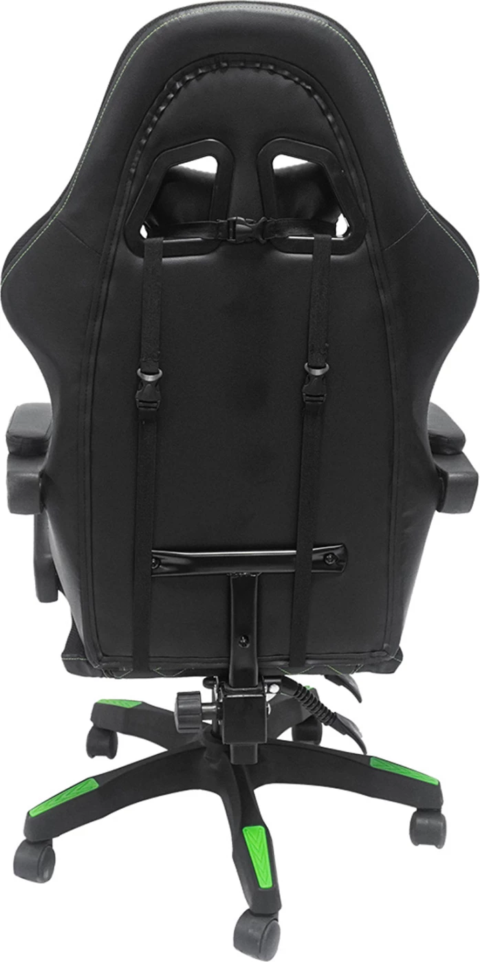 GAMING naslanjač LOOT FH1204 črno-zelena PVC in najlon 51x49x125Hcm