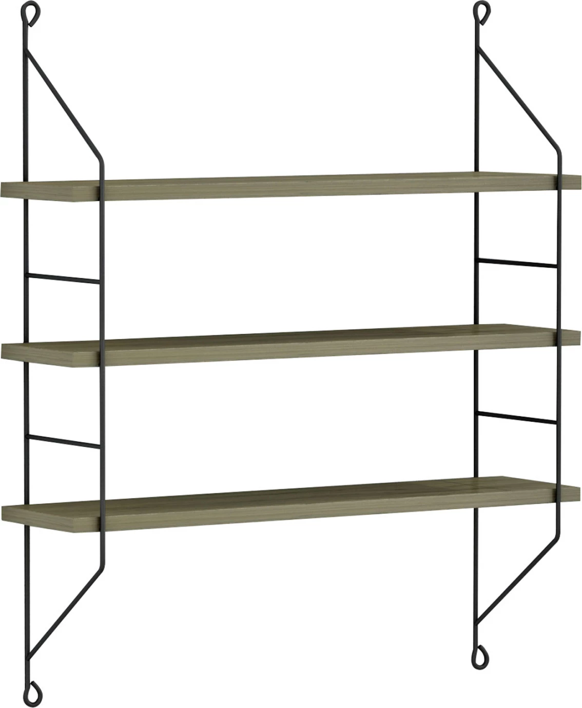 Stenske police ACHALA FH9185.12 melamin v olivno sivi 60x15x68Hcm