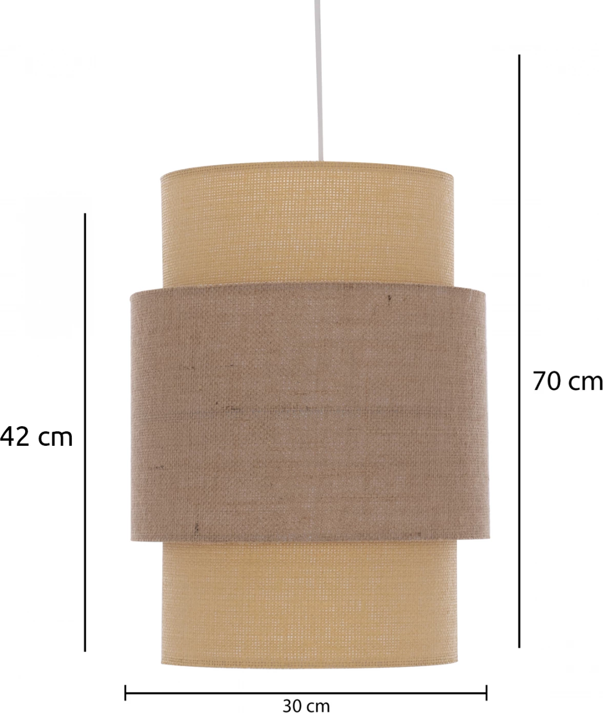 Viseča stropna svetilka FH7627.01 dvoplastni tkaninski boben, polietilenski okvir