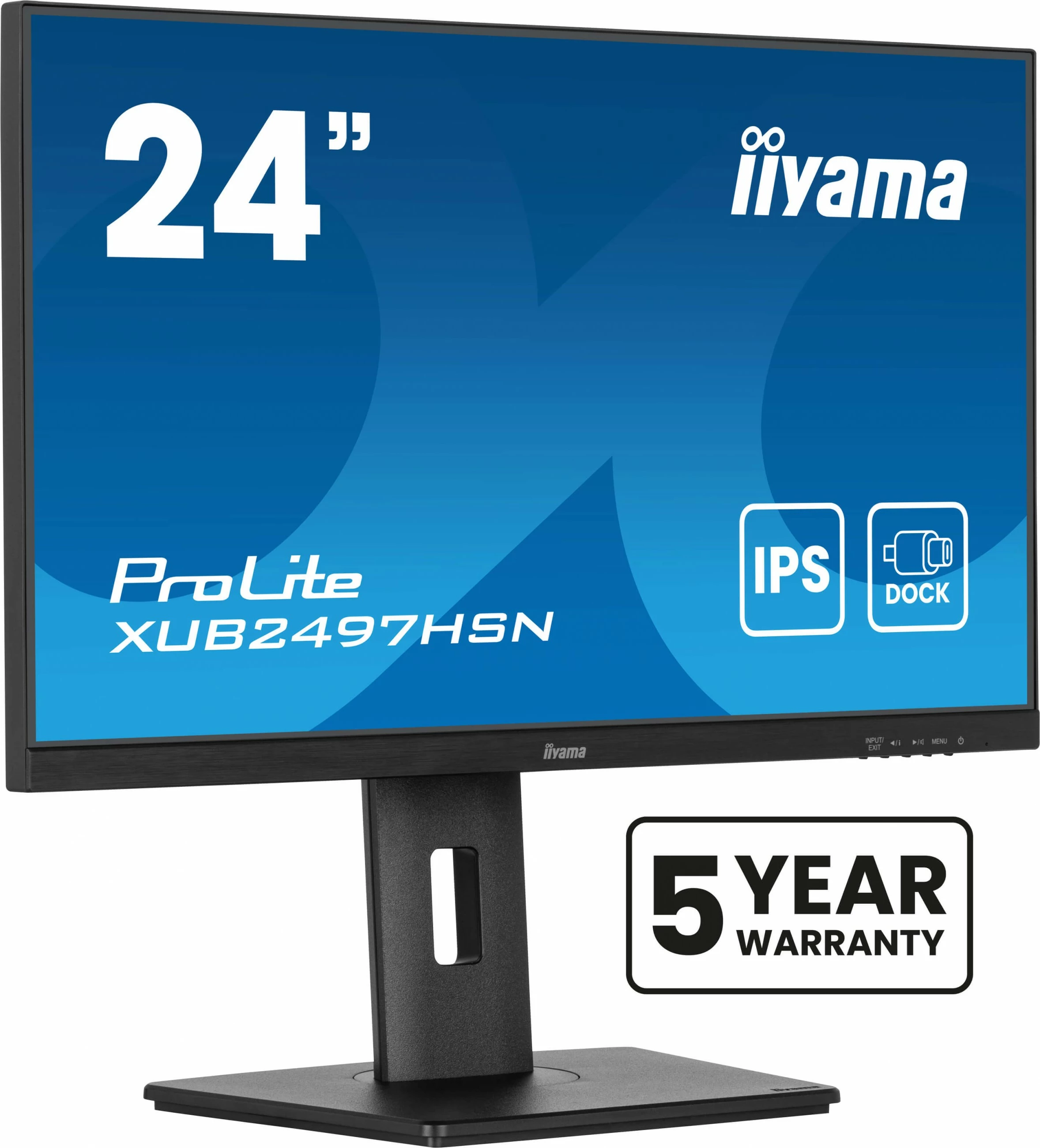Monitor 23,8" FHD IPS, 1 ms, 100 Hz, USB-hub, zvočniki, iiyama ProLite XUB2497HSN-B2, črn