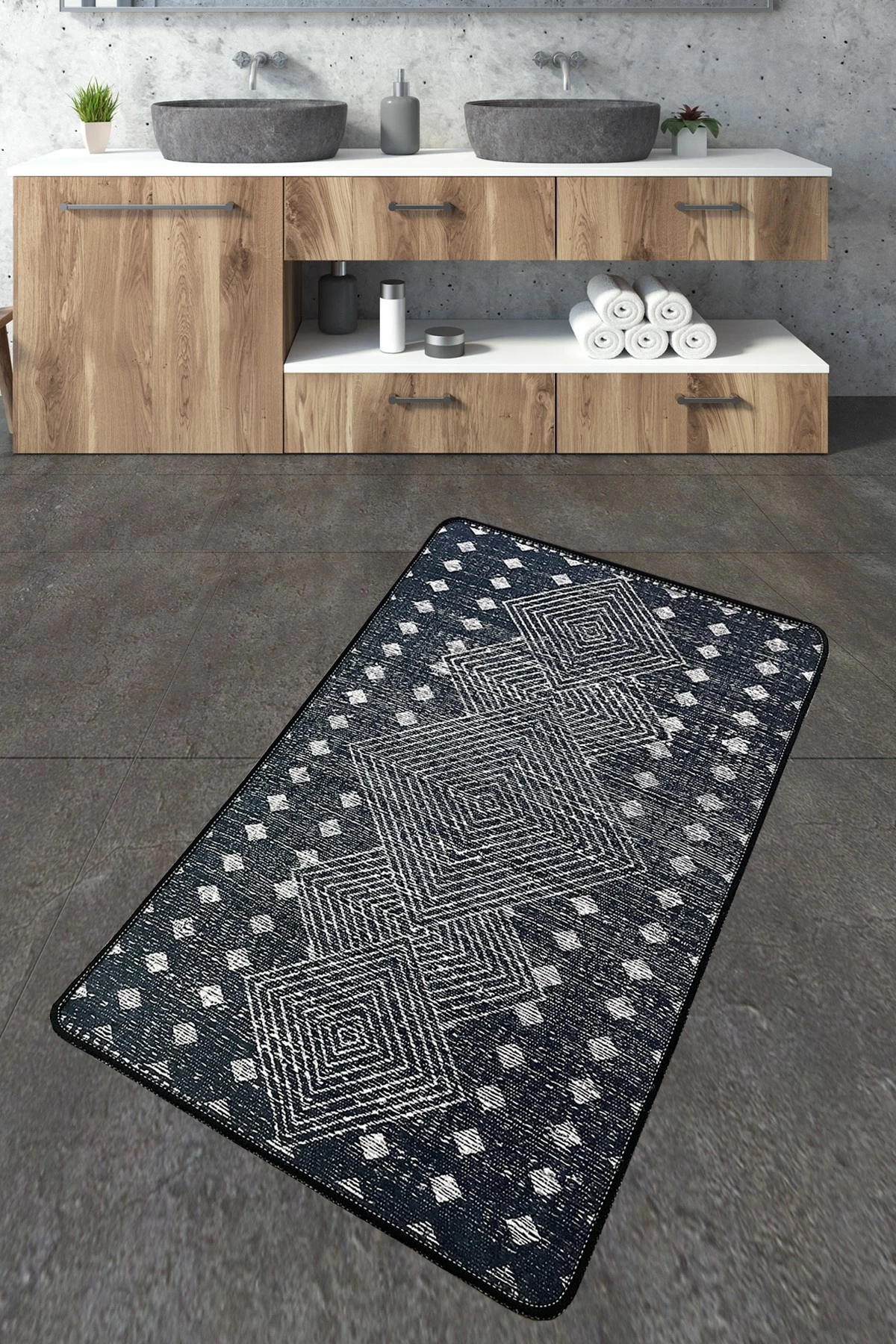 Tapison za kopalnico Mijölnir, Geesle, večbarven, 70x120 cm