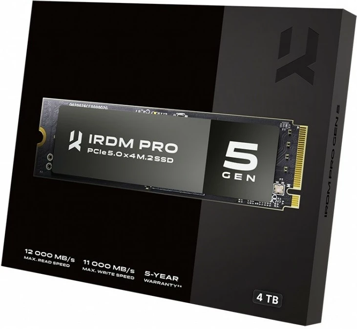 Napredno SSD 4TB GOODRAM IRDM PRO GEN5, M.2 2280, PCIe 5.0 x4, črn