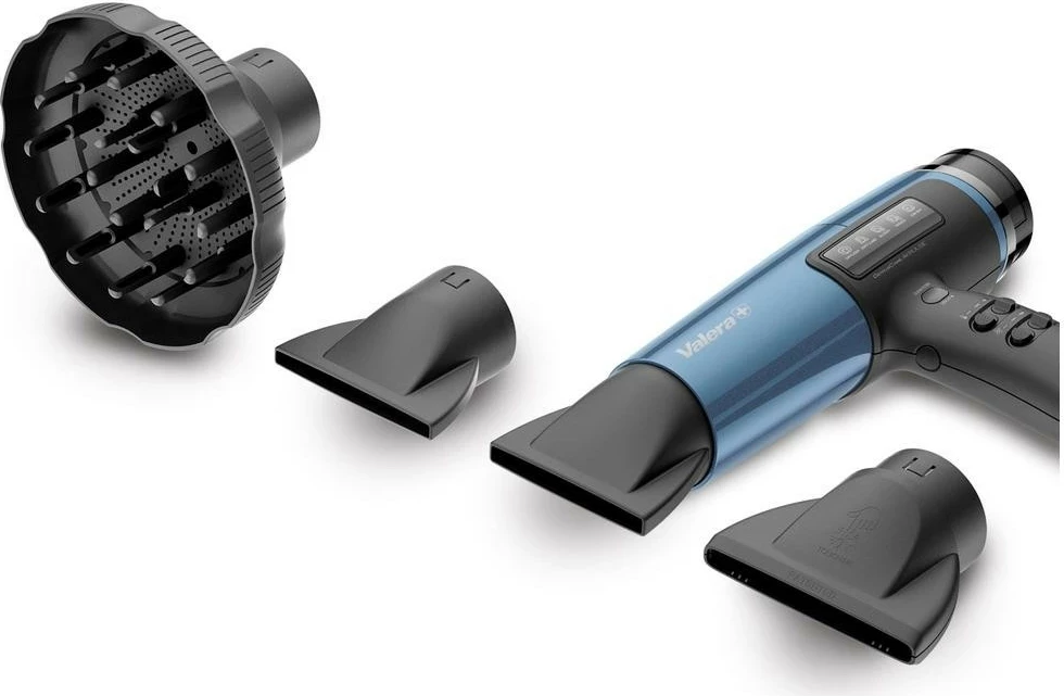 Sušilnik za lase GeniusCare AI Pulse, Valera, 2400 W, ionizacija, LCD zaslon, moder