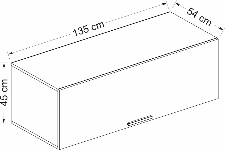 Stenski omarica Skye Decor Kale 135, bela-antracit