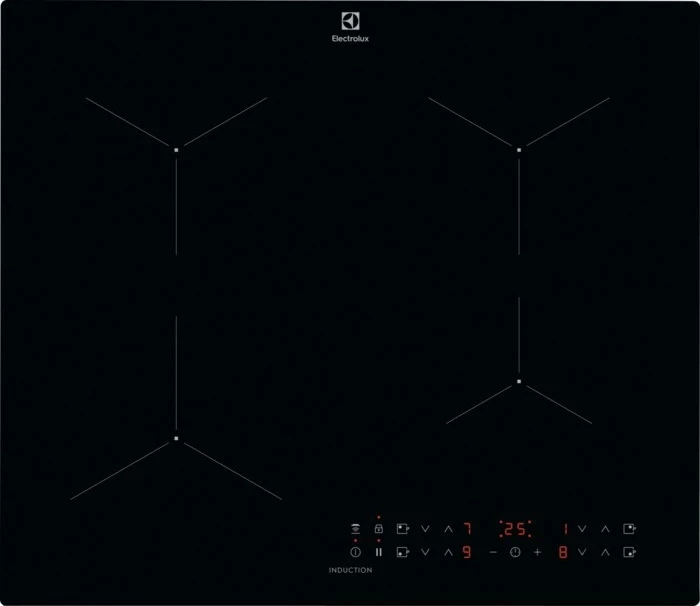 Indukcijska plošča Electrolux LIL61434C, 59 cm, 4 kuhališča, črna, za vgradnjo