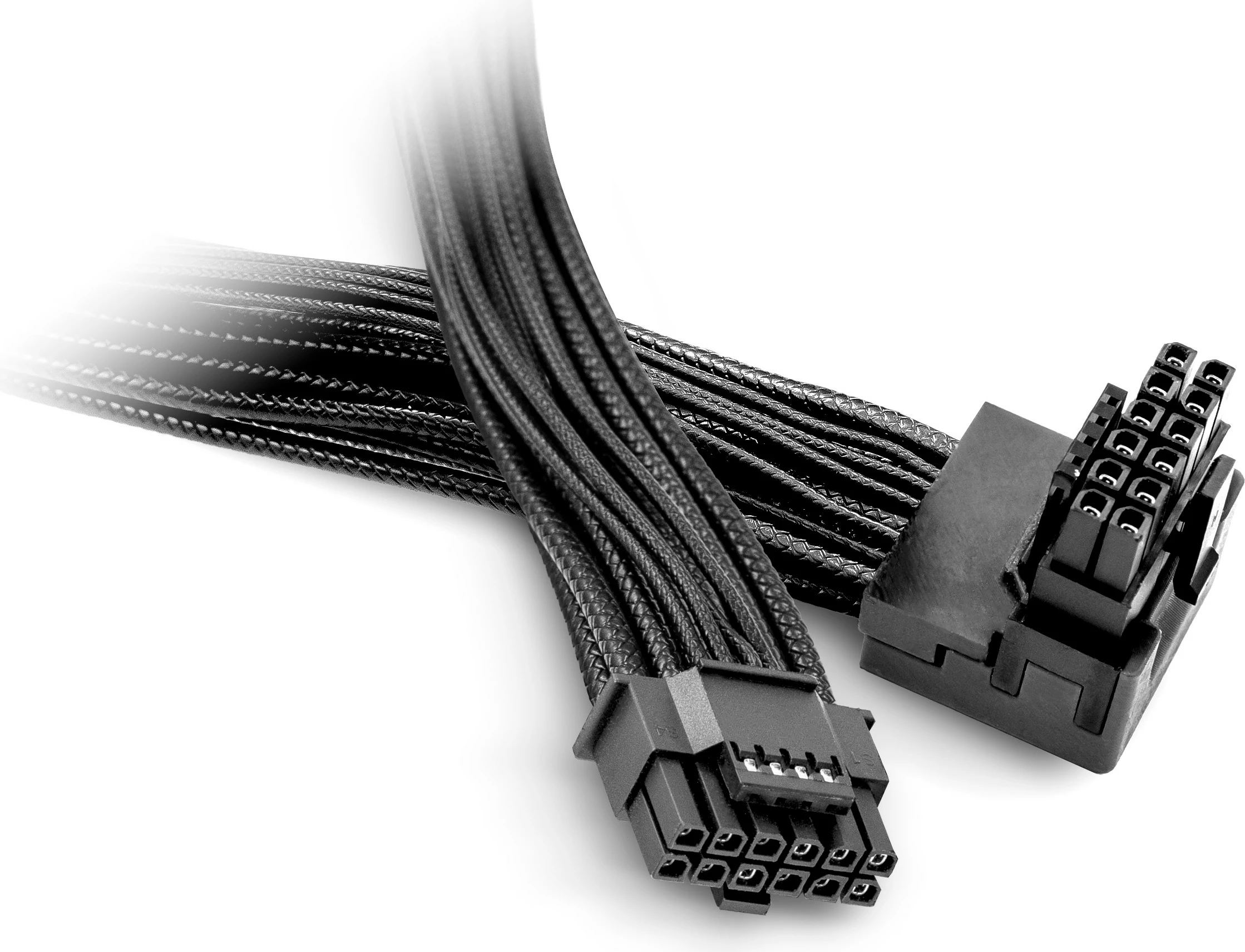 Napajalni kabel 12V-2x6 / 12VHPWR 90°, 0,7 m, črn be quiet!