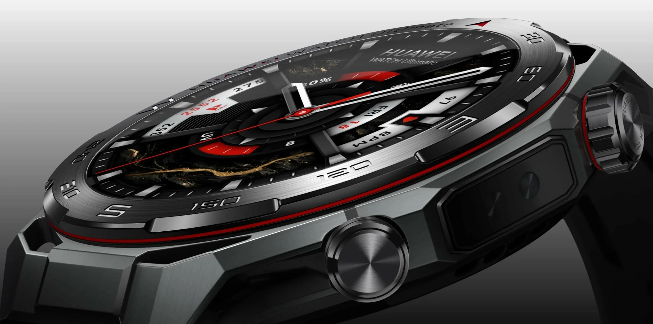 Pametna ura HUAWEI WATCH Ultimate 2 (March-B19), črn pašček iz fluoroelastomera