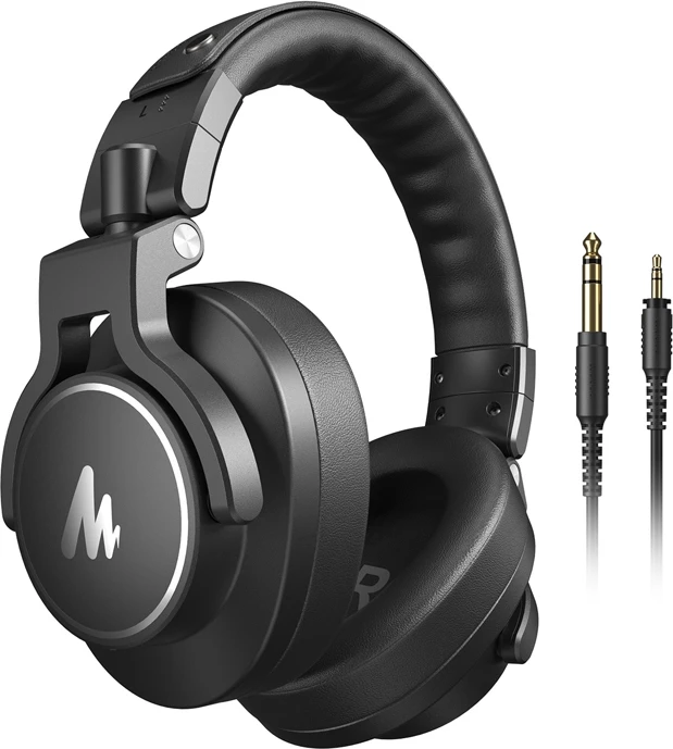 Studijske ušesne slušalke Maono MH700, on-ear, z žico, črne