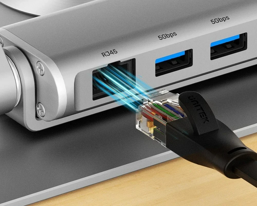 Nastavljivo stojalo za prenosnik z USB-C HDMI razdelilnikom Unitek D1109B01, PD 100W, aluminij