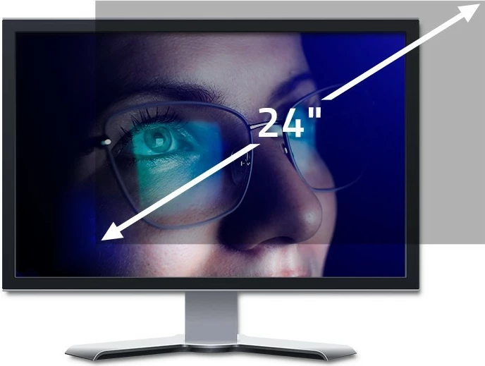 Filtar zasebnosti, 24", 16:10, črn — Qoltec 51061