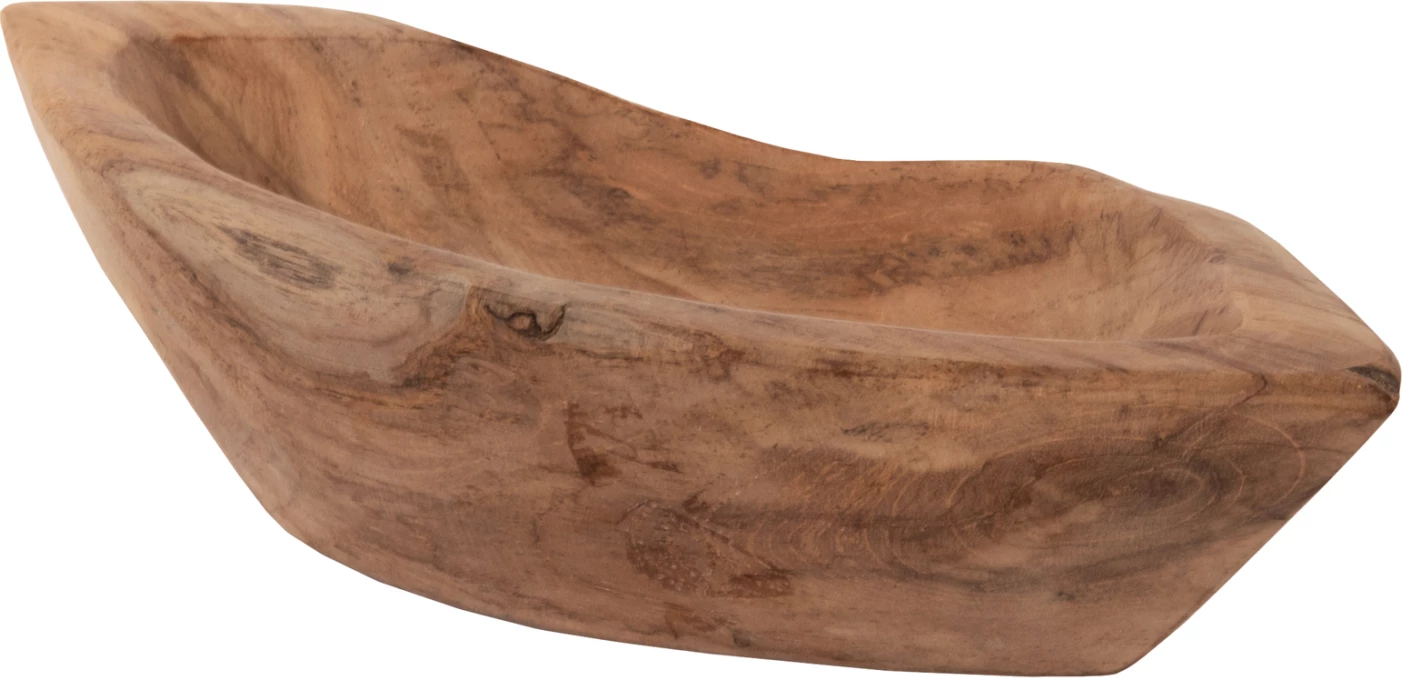 Namizna dekorativna skleda FH9632 iz tikovine 30x6x13Hcm