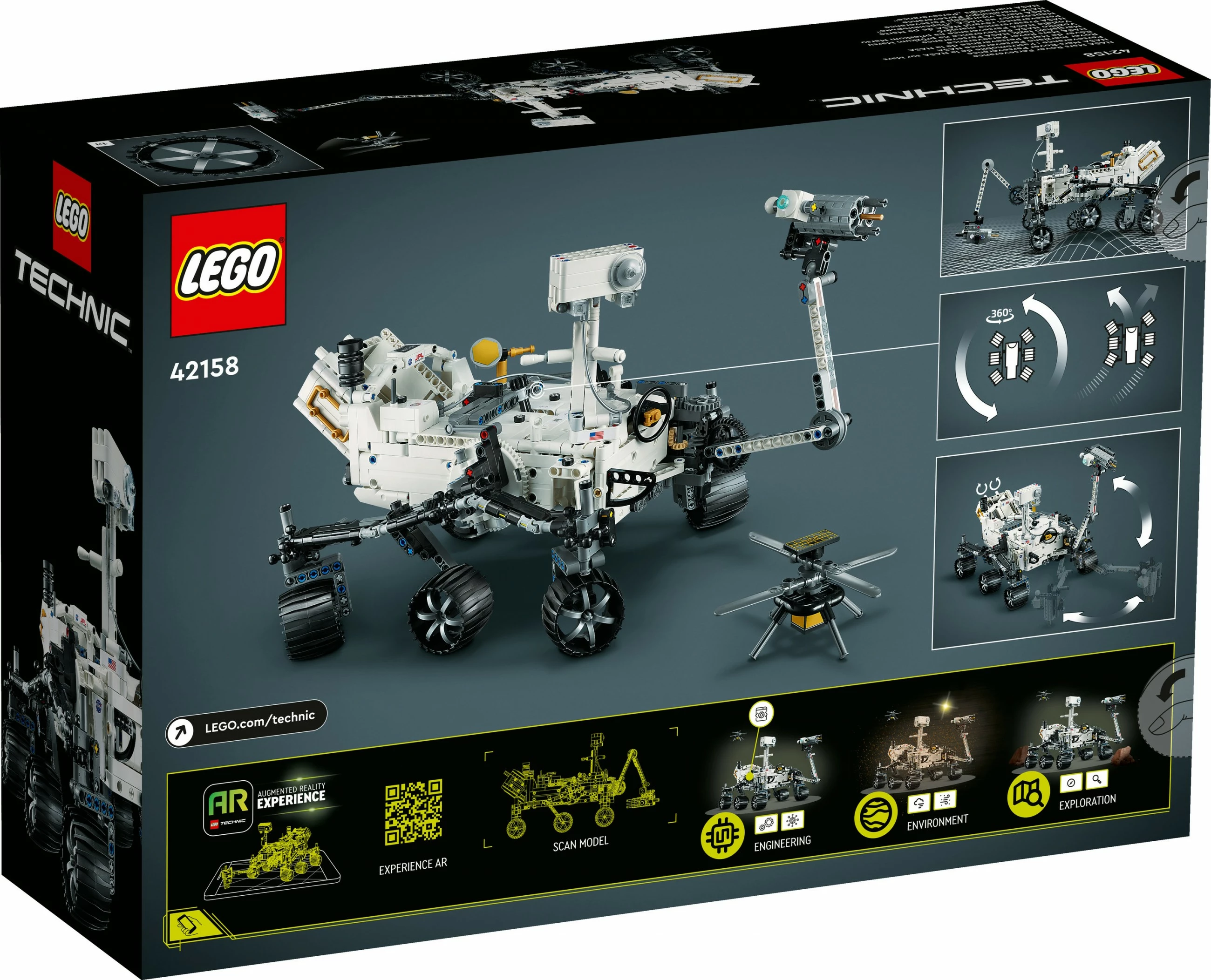 Model gradnje LEGO Technic Mars Rover Perseverance, NASA 42158, 1132 kosov, večbarvno
