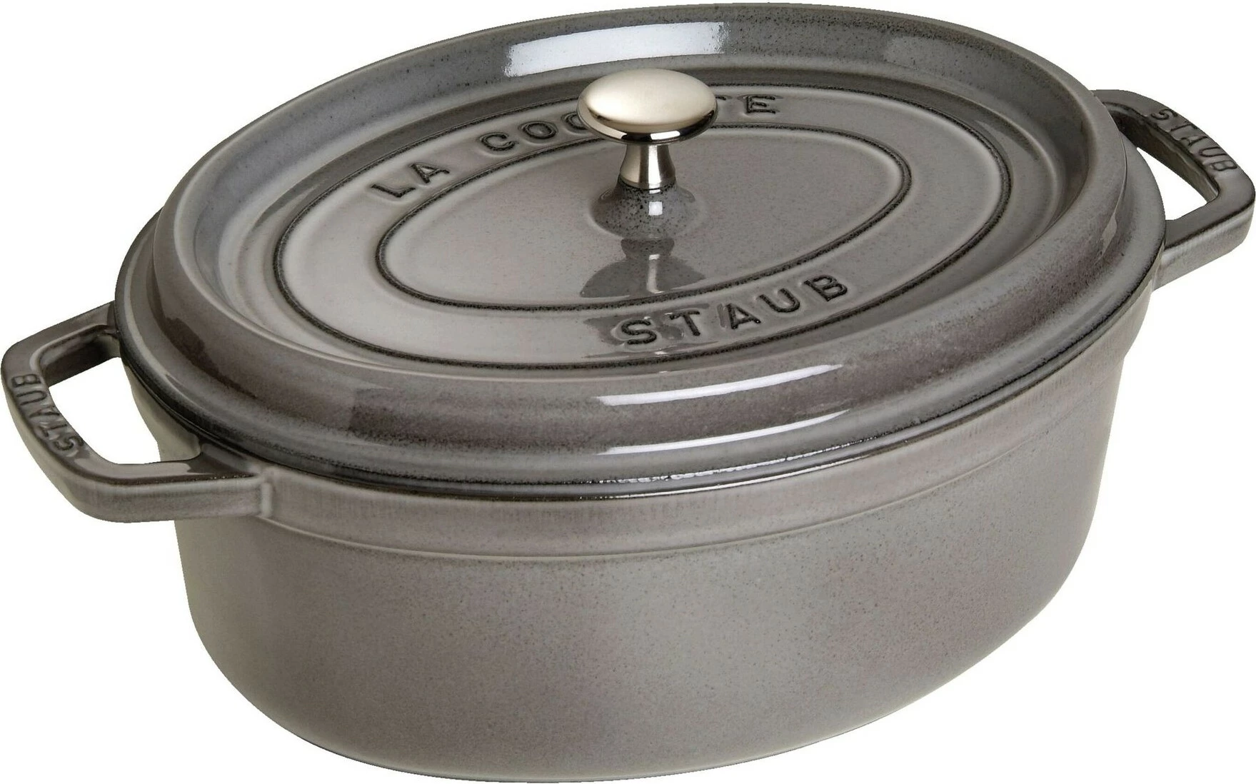 Llonc iz litega železa La Cocotte 29 cm, emajl, siva - Staub