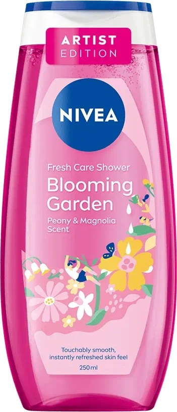 Osvežujoč gel za tuširanje Blooming Garden Nivea, 250 ml