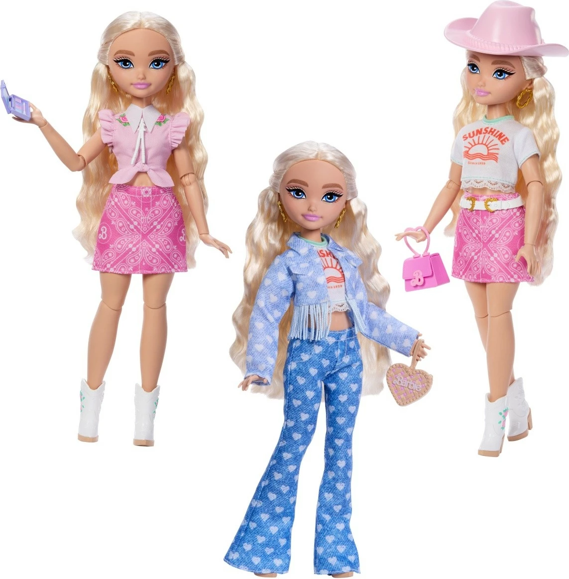 Lutka Barbie Dream Besties Malibu Festival Styling z dodatki, Mattel JGH87, roza