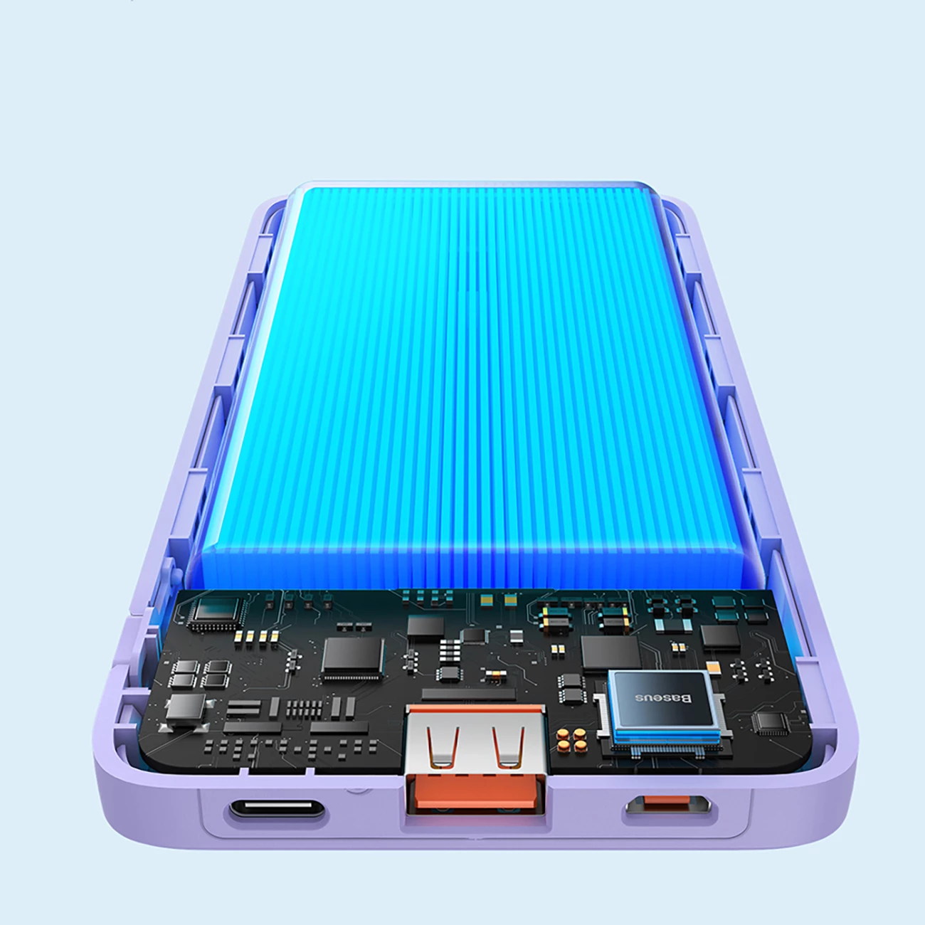 Powerbank 10000 mAh, 20 W, vijoličen - Baseus Airpow