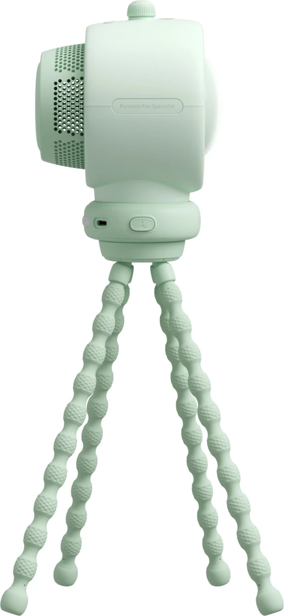 Prenosni ventilator z upogljivo nogo 5000mAh, filter zraka, USB-C, zelen — Jisulife Life2S