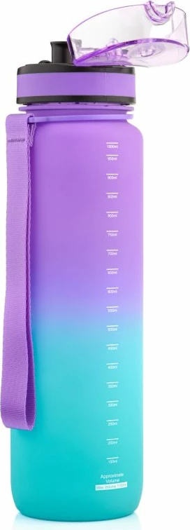 Športna steklenica 1000 ml, Meteor, vijolična/modra